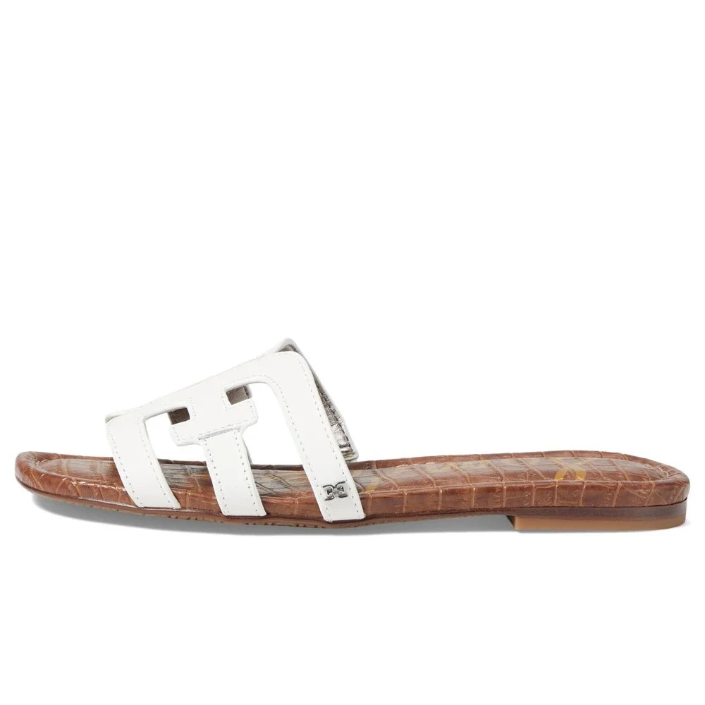 Sam Edelman Bay I5506L1100 Sandals Girls US 12 M White Leather Slide HTAT1767